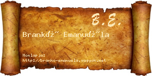 Brankó Emanuéla névjegykártya